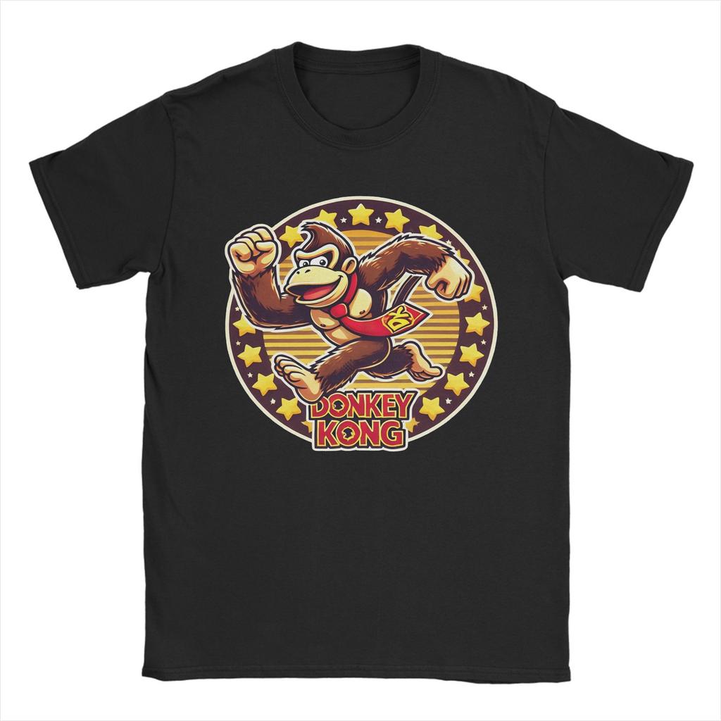 2026 New Fashion Funny Donkey Kong Video Games High Quality Soft T Shirts Mens Oneck Short Sleeve Tops Cotton Summer TopsTops