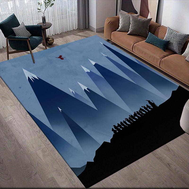 Lord of the Rings Element Square Area Rug, Non-Slip Floor Mat for Home Office, Perfect Gift for Fans.chl