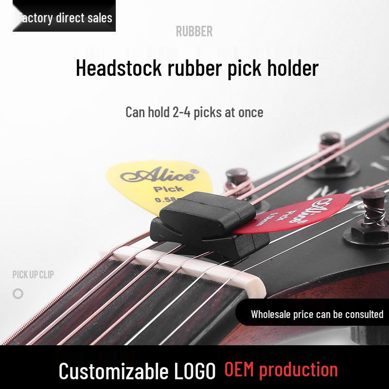 Silikon-Gitarrenplektrumhalter A010CP - Universeller Kopfplattenclip für E-Gitarre