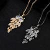European And American Fashion Creative Long Owl Necklace Retro High-End Owl Stone White Sweater Chain Fashion