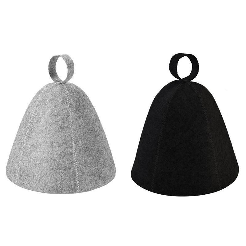 Sauna Hats Thicken Wool Felt Shower Cap Hair Turban Quickly Towel Drying Hats Felt Sauna Hat Men Dry Sauna Cap for Man