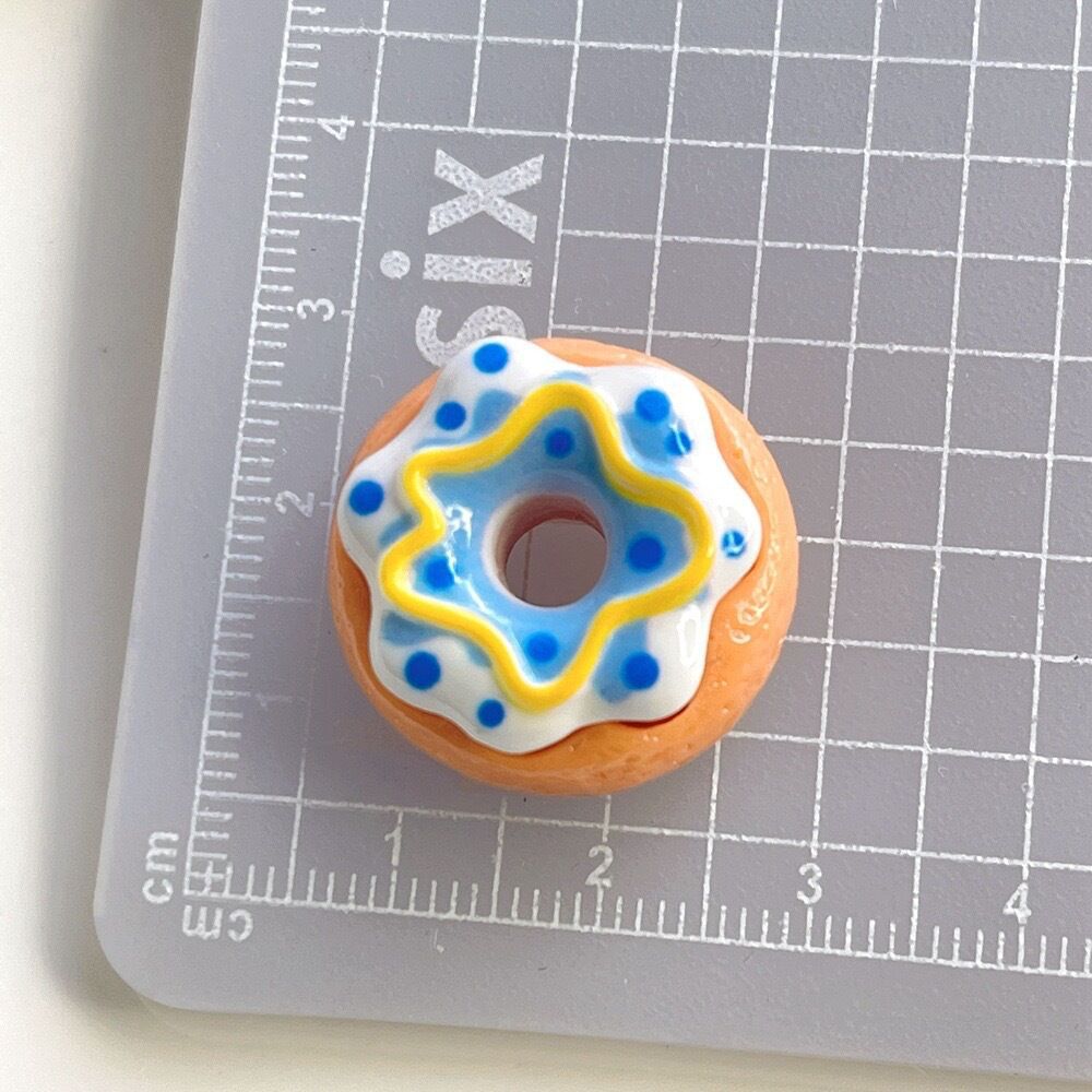 10/100Pcs Resin Donuts Miniatures Flatback Dollhouse Decor Accessories Charms Diy Craft Supplies Scrapbooking
