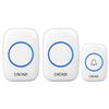 Dual Wireless Waterproof Doorbell with Flash Alerts - Battery Powered, No Plug Needed