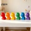 Mini Aesthetic Room Accessories 3D Printed Unicorn Figurine with Knitted Texture, Cute Compact Texture Decorations Animal Statue, Creative Desktop