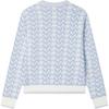 Fila White Series Fashion Casual Woven Long Sleeve Sweater Women Sweater Misty-Blue F11W513405F-LB