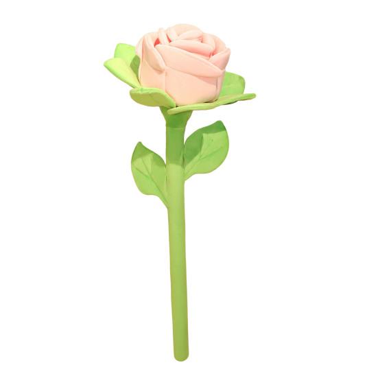 

Rose Plush Toy Large Realistic Flower Pillow Decor Stuffed Animal Soft Hugging Cushion for Valentine s Day розовый