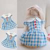 Summer Pet Cool Clothes Plaid Shirt Princess Skirt Cool Thin Pet Products Anti-hair Loss Small Medium and Large Dogs Universal
