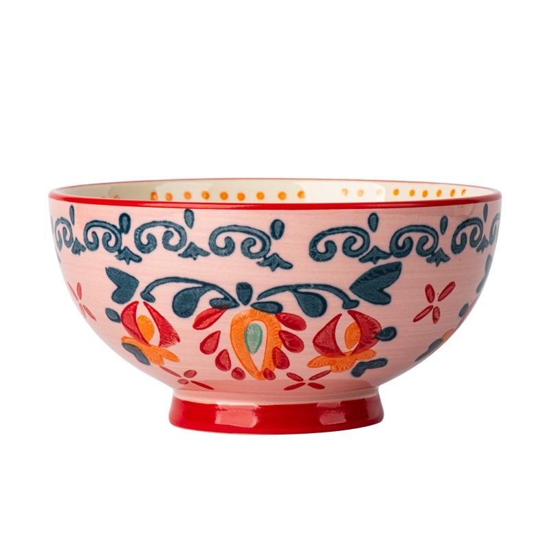 Pastoral Whisper Bowl Household Tableware Ceramic Bowl Personal Special High Value Rice Bowl Soup Bowl Noodle Bowl New
