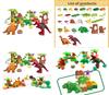 40pcs Dinosaur Paradise Themed Assembly Building Blocks Set Children Puzzle Toys For Creative Kids