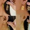 2026 Neujahr Minimalistische Hängeohrringe - Edelstahl Gold Stern Herz Zahl Ohrringe Unisex Schmuck Geschenk Für Frauen Männer