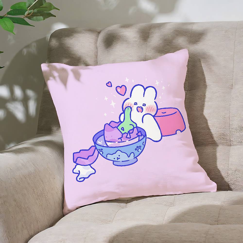 Kanin M-Mongmong Kuddfodral Kudde Nordic Vintage Stil Kuddfodral Hem Vardagsrum Soffa Soffa Sittplats Dekor