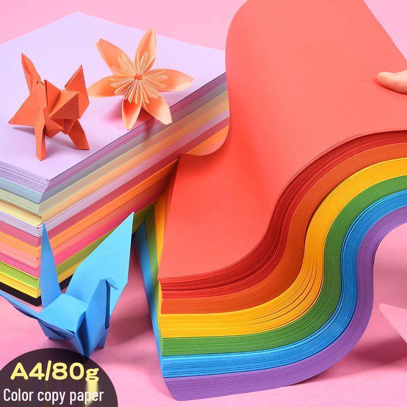 A4 80g Multi-Color Copy & Origami Paper for DIY & Crafts - 20 Colors