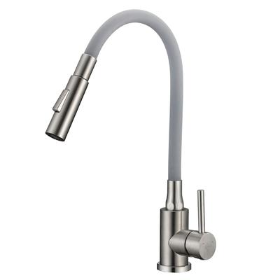 Kitchen Faucet with Flexible 2-Function Spout Steel/Gray Velia