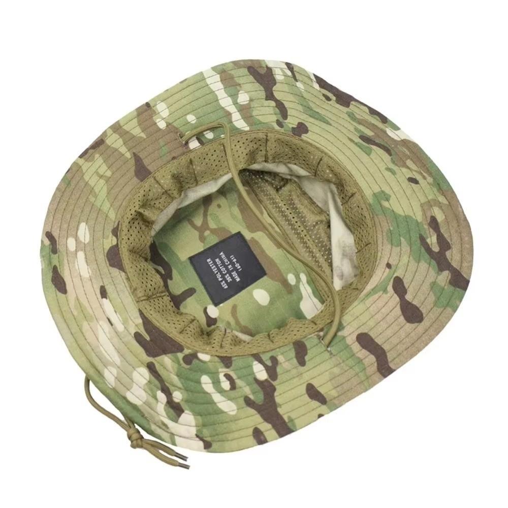 Camouflage Bucket Hat Windproof Fisherman's Hat Durable Boonie Hat