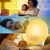Smart LED Alarm Clock with Sunrise/Sunset Feature Colorful Wake-Up Light ABS Electronic Digital Display for Bedroom Use
