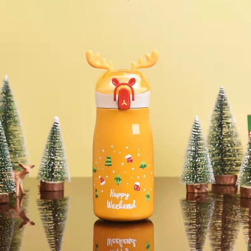 300ML Cartoon Thermos Cup Bottle Stainless Steel Vacuum Flasks Thermo Cup Coffee Tea Travel Thermocup For New Years Gift