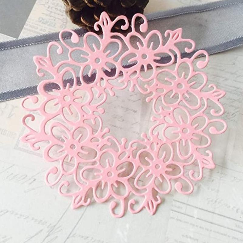 Puzzle Round Lace Carbon Steel Cutting Dies DIY Scrapbooking Photo Album Stencil Q1FD