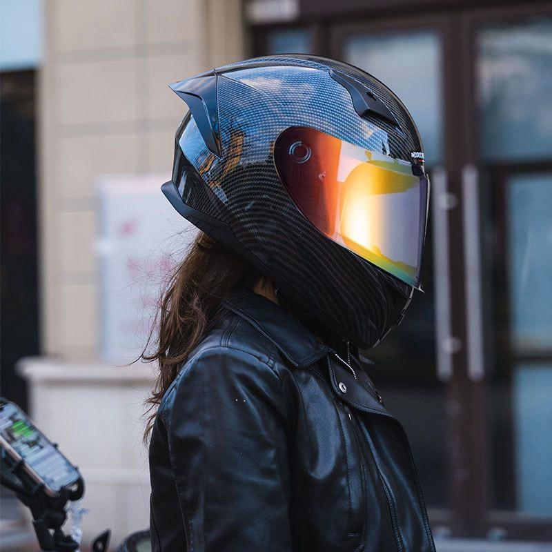 Full Face Motorcycle Helmet With Dual Visor 3C Certified ABS Safety Men Women All Season Riding