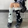 A pair of autumn and winter Harajuku style  girl star skull elements wide-leg socks leg covers Lolita subculture y2k slim stu