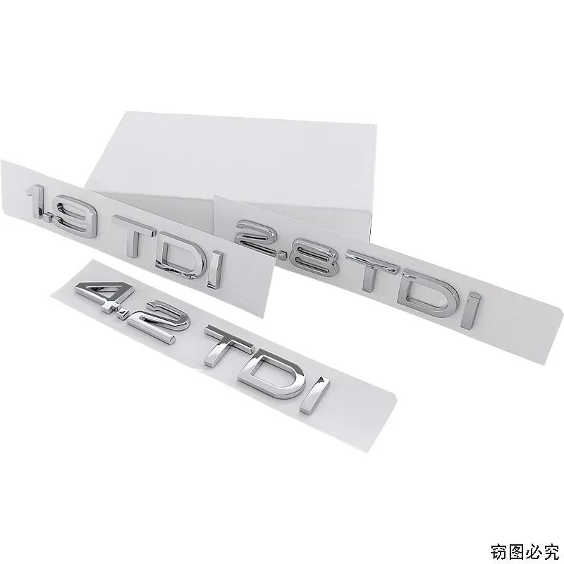 2026 ABS Car Body Badge Sticker Rear Trunk Emblem for 4YGYE 1.9TDI 2.8TDI 4.2TDI Letter A3 A4 A5 A6 A7 S8 S3 S4 S6 TT R8 Decal