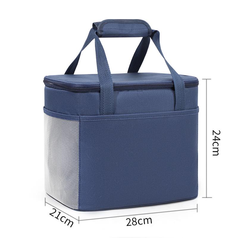 Insulated Solid Color Lunch Bag for Office, Travel, and Picnics