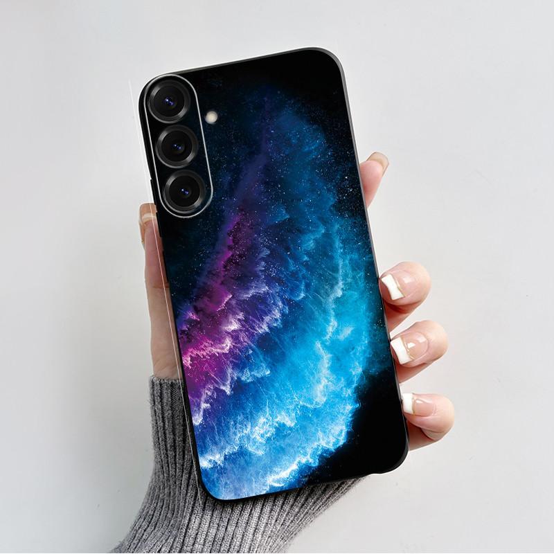 For Samsung Galaxy A26 A36 A56 5G Casing New Design 2024 Heart Printed Black Matte Soft Silicone Protective Cover Case