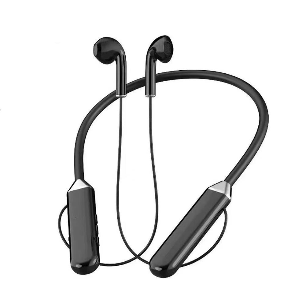 

BNR Neckband 5.2 Bluetooth наушники с длительным временем ожидания стерео шумоподавлением наушники-вкладыши спортивные с цифровым дисплеем чёрный