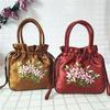 Women's Ethnic Embroidered Small Handbag: Clutch, Mommy, Bucket, Hanfu, and Phone Bag with Drawstring