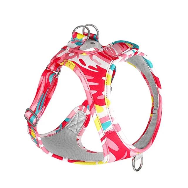New Dog Cat Harness Adjustable Vest Walking Lead Leash For Puppy Dogs Collar Polyester Mesh Harness For Small Medium Dog Cat Pet