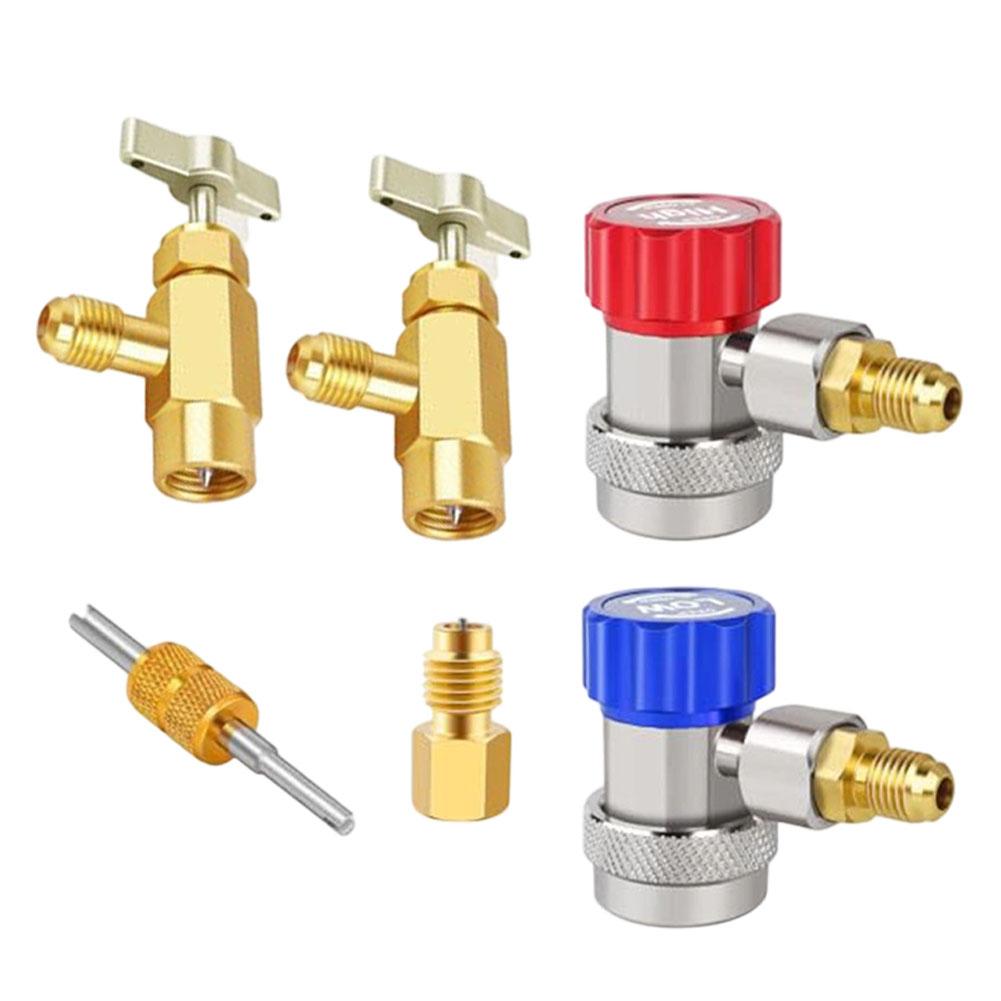 Vacuum Rated Valve Core Removal Tool For R134a Adapter Kit, Adapter Fittings Kit Car Maintenance Tools Car Disassembly Tool China Mainland