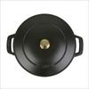 Staub Pot 24cm Stackable Cocotte and Frying Pan 3pcs Set Black Enamel Pot IH Compatible Two-handed [item]