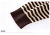 2026 Women's Autumn Striped Knit Sweater with Wool Collar