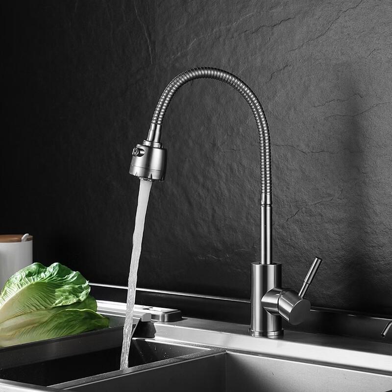 

TLXT Stainless Steel Wall-Mounted Kitchen Mixer Faucet