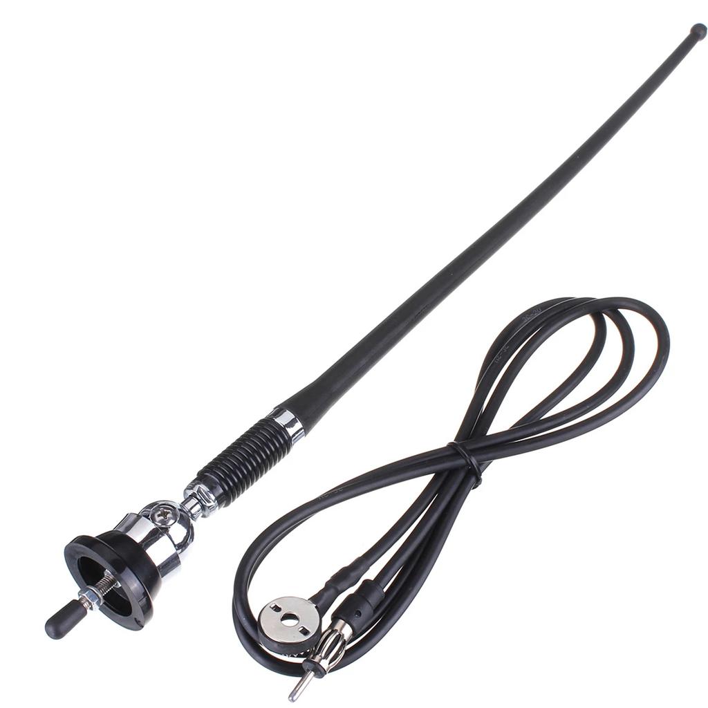 17inch Car Auto Roof Radio Antenna 5/3m Car AM FM Radio Antenna Signal Amplifier with 180-degrees Swivel Base for Car Vehicles
