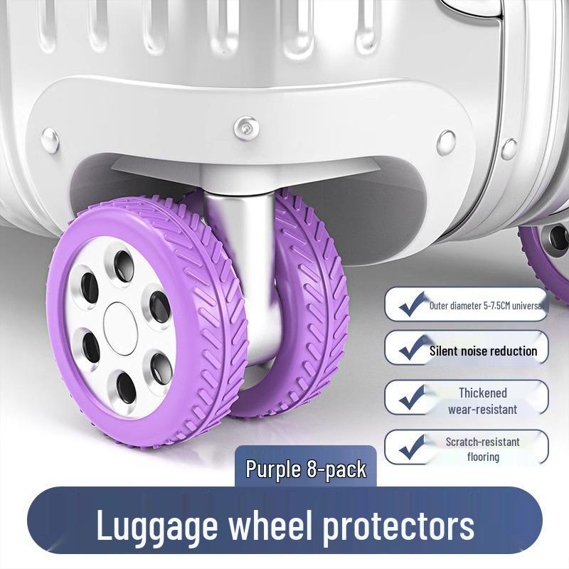 Silicone Silent Luggage Wheel Cover - Universal Replacement Accessory