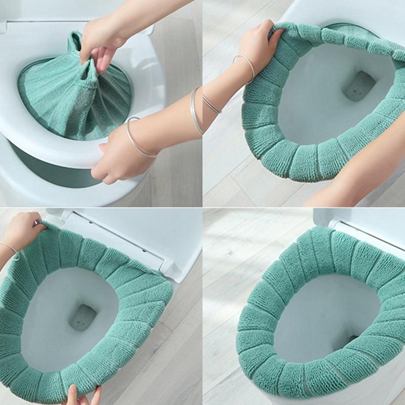 Universal Toilet Mat Cushion Household Warm Toilet Cover Washable Toilet Cases