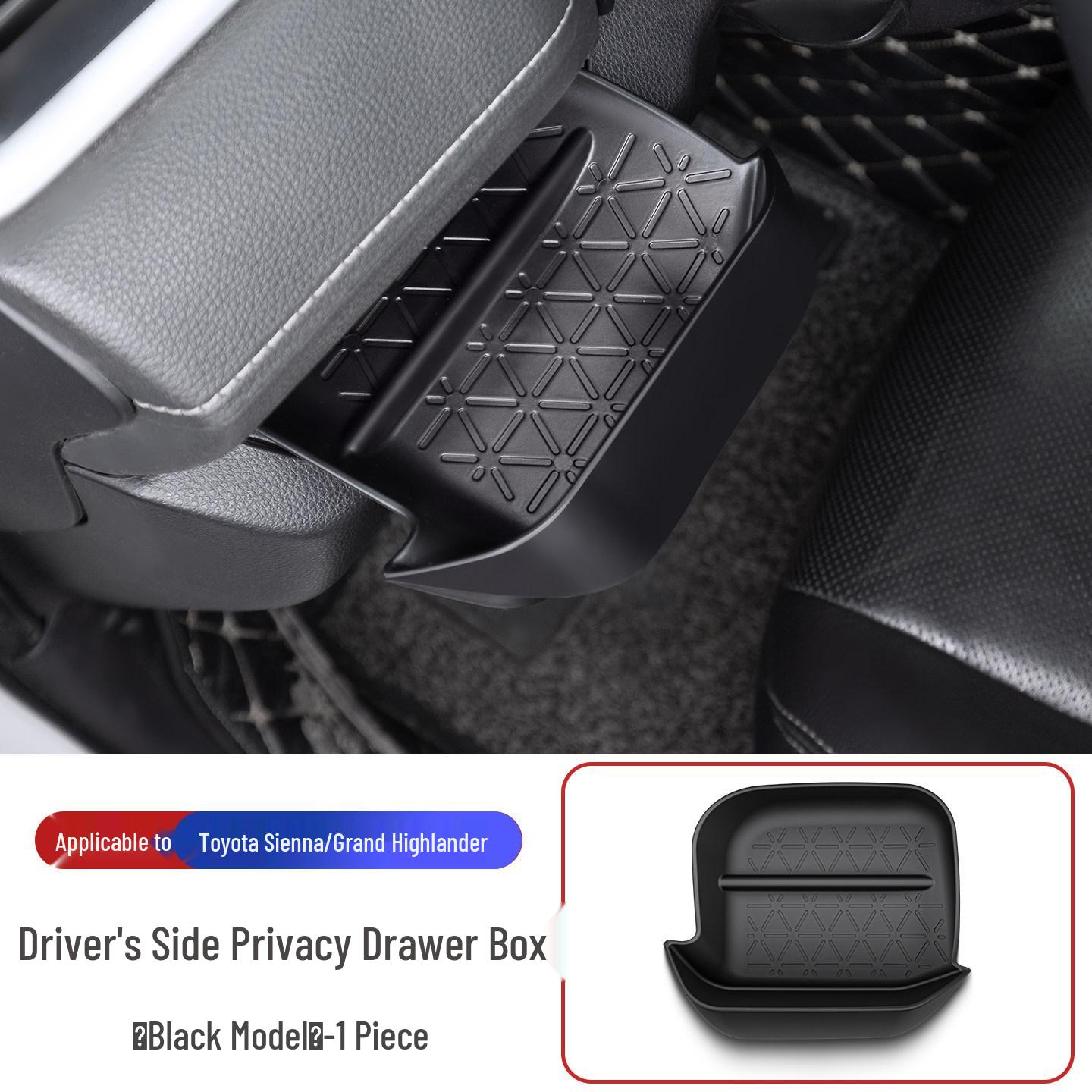 

Compatible with 25 Toyota RAV4 and Wildlander models: Driver s Drawer Storage Box with Privacy Handle.