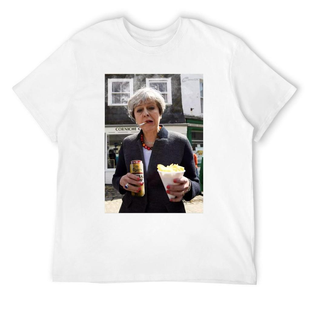 Theresa May - Die freie Zeit genießen T-Shirt Sommeroberteil ästhetische Kleidung Shirts Grafik-T-Shirt T-Shirts für Männer