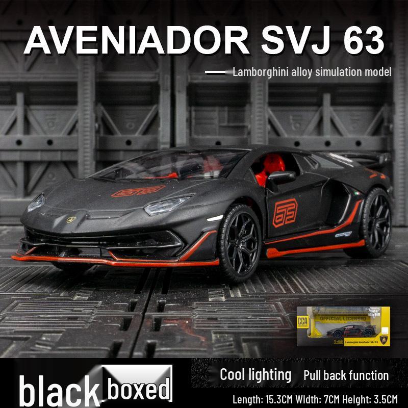

Caipo Симуляция Lamborghini Aventador SVJ63 Сплав Инерционная Модель Автомобиля со Звуком, Светом и Открывающимися Дверями.