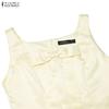 ZANZEA Women Casual U-Neck Summer Sleeveless A-line Dress