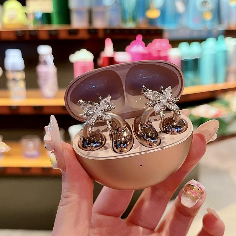 Accesorii de Agățat Huawei FreeClip cu Clips pentru Ureche Fluture Plin de Diamante