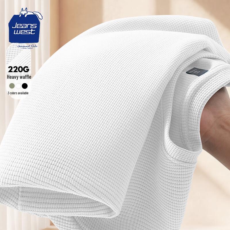 JEANSWEST CLUB Men s Waffle Knit Long-Sleeve Top L