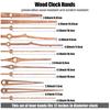 Silent DIY Cross-Border Long Shaft Clock Movement with Walnut Wood Hands - 4 Styles Available