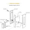 Sliding Door Sliding Door Lock Safety Lock Barn Door Cabinet Embedded Hardware Suit Wood Door Handle Interior Door Furniturelock