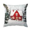 Christmas Theme Cushion Pillowcase Printed Polyester 45X45Cm Throw Pillowcover Decorative Sofa Cushion Pillowslip Home Decor
