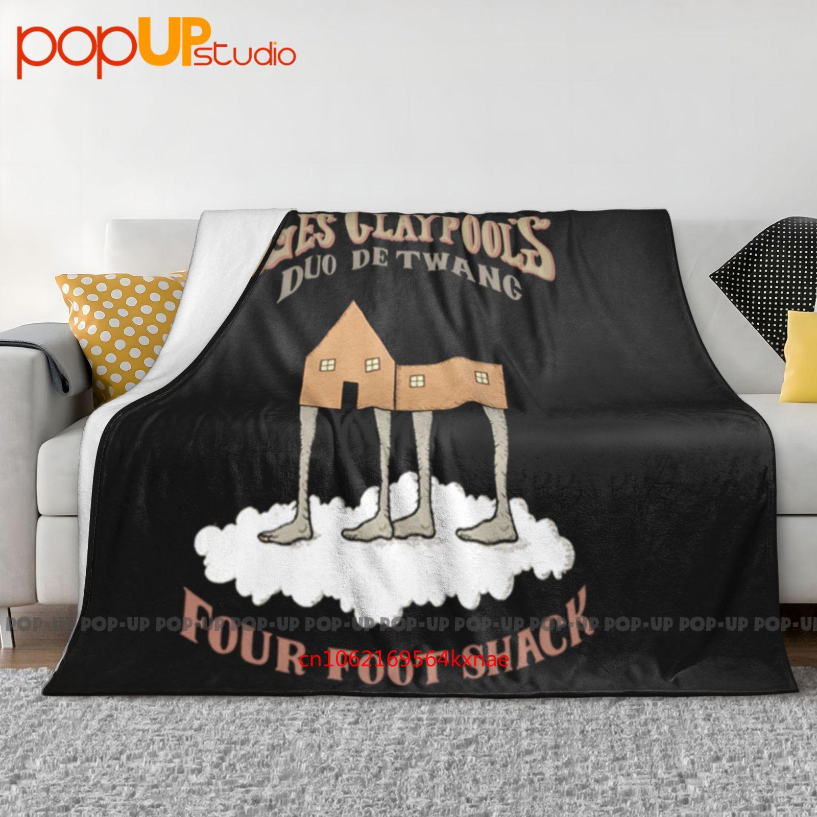 Дуэт Леса Клейпула The Twang Four Foot Shack Кантри Primus Brown Ультрамягкое Одеяло Квилт Зимний Чехол для Дивана Покрывала 30x40in