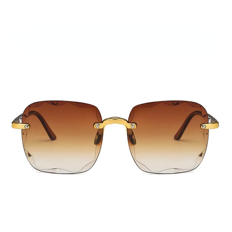 Vintage Square Sunglasses Woman Classic Frameless Gradient Mirror Sun Glasses Female Fashion Rimless Sun Glasses