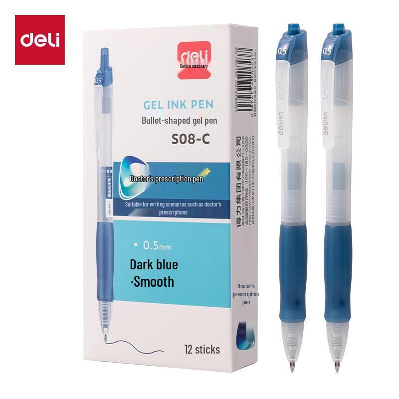 Deli S08 Retractable Gel Pen 0.5mm