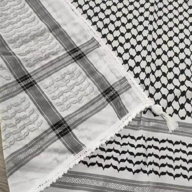 Multi Purpose Jacquard Pattern Kerchief Teens Keffiyeh Headscarf Religious Scarf