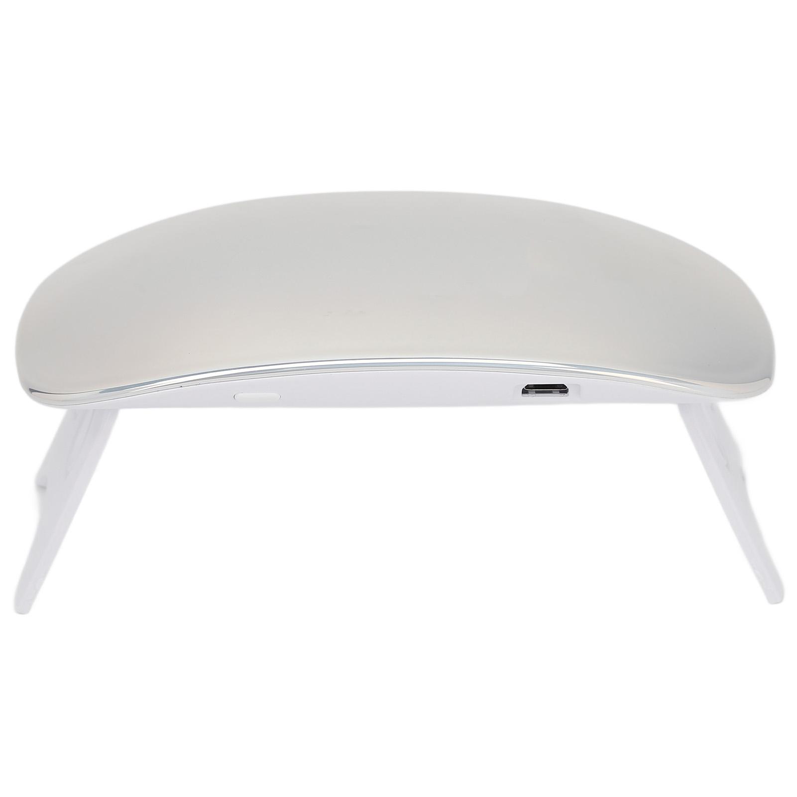 

Лампа для ногтей 6 Вт Портативная Складная Ручная Быстрая Сушка УФ LED Лампа для Ногтей для Маникюра Серебристая серебряный